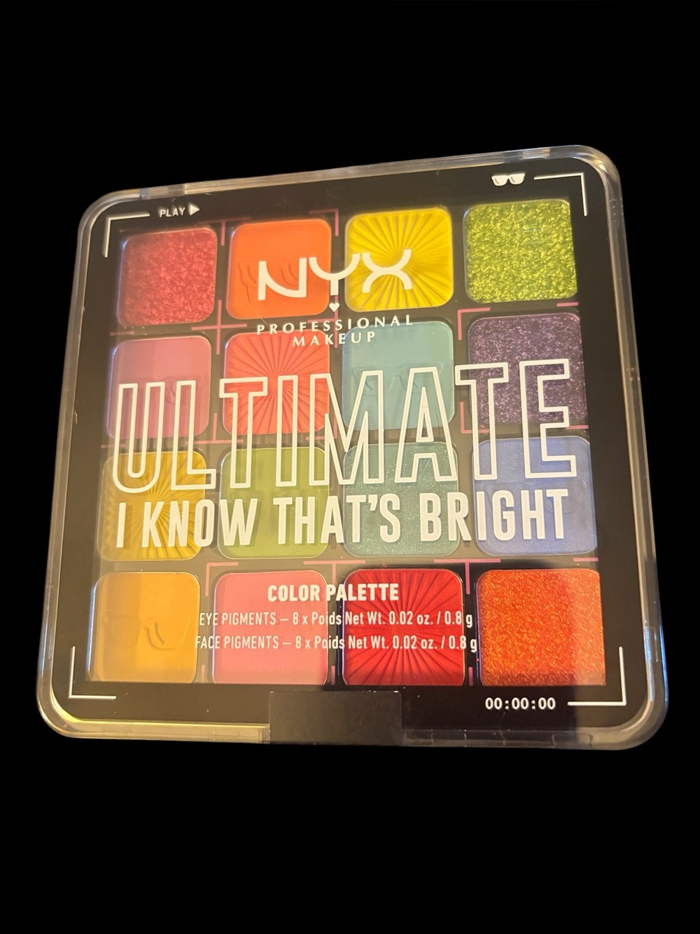 NYX Ultimate I Know That's Bright Color Palette - Multicolor NIB